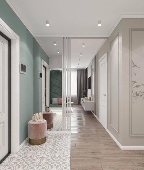 Интерьер квартиры. В светлых тонах. 01