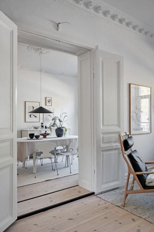 Монохромный скандинавский интерьер в Швеции. 06