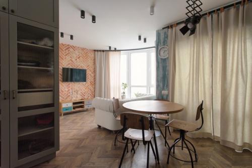 Кухня - гостиная и полноценное спальное место с легким зонированием. 07