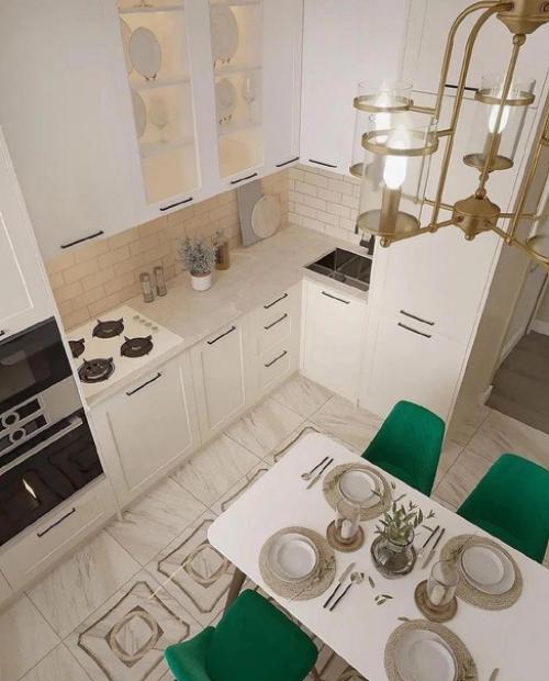 Уютная кухня. В приятном сочетании цветов. 01