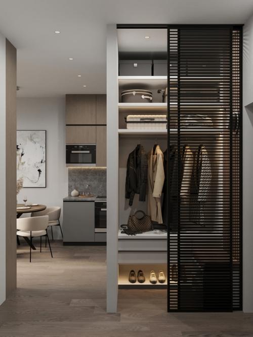 Проект 1-комнатной квартиры 42 м 2 в ЖК Holland Park в Москве. 09