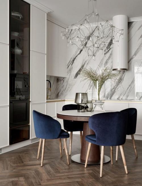 Реализованный интерьер квартиры, площадью 128 кв.  