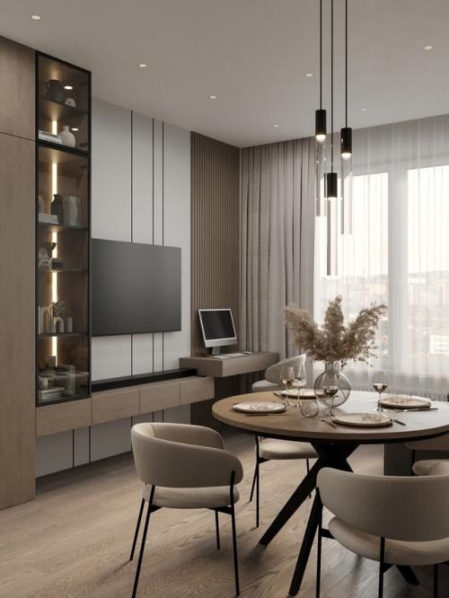 Проект 1-комнатной квартиры 42 м 2 в ЖК Holland Park в Москве. 04