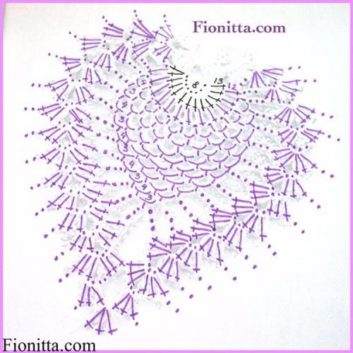 Декоративные салфетки - клубнички крючком. 05