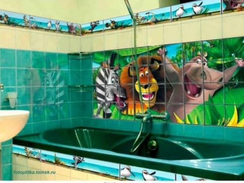 Фотоплитка для ванной.