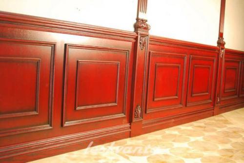 Отделка помещений деревянными стеновыми панелями. 04