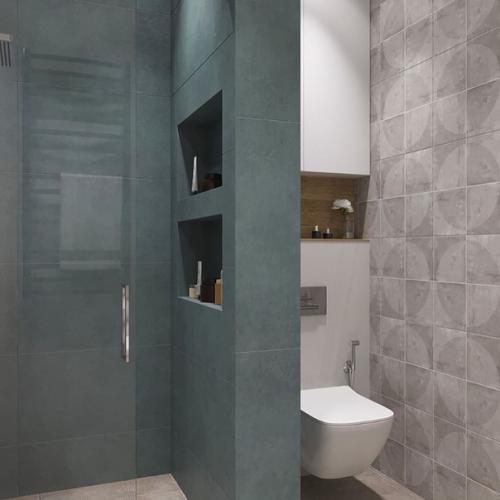 Дизайн - проект санузла в скандинавском стиле. 01