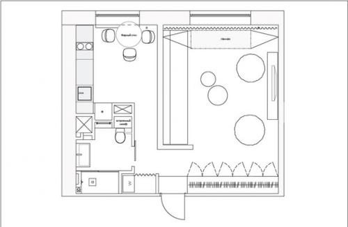 Квартира 40 м: проект Анастасии Брандт ч. 2. 07 Квартира 40 м: проект Анастасии Брандт ч. 2. 07