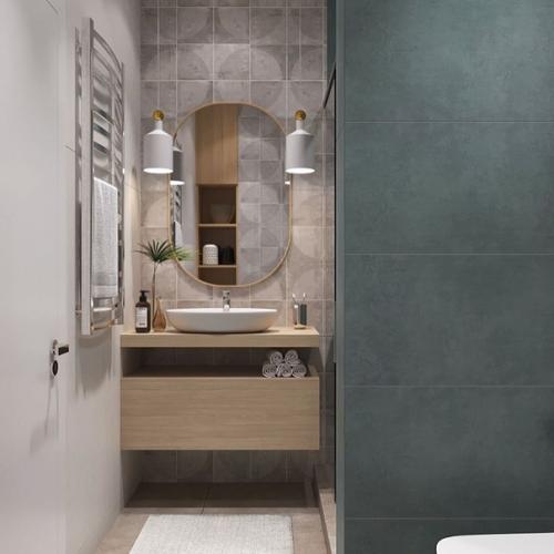 Дизайн - проект санузла в скандинавском стиле. 02