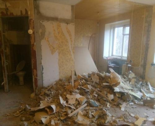 Капитальный ремонт с присоединением кухни к гостиной. 01