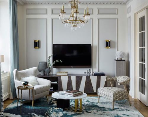 Современная классика в московской квартире собранной из двух Сталинок, общей площадью 130 кв. 03