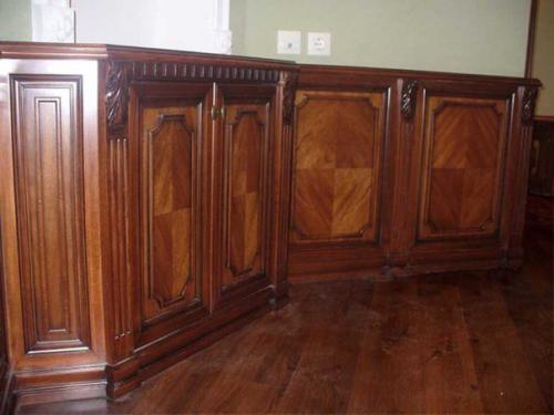 Отделка помещений деревянными стеновыми панелями. 03