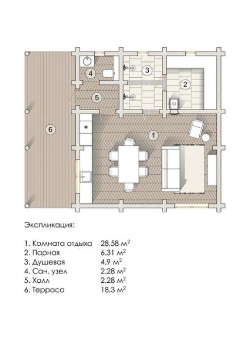 Уютный домик. С красивым оформлением. 09
