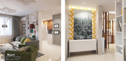 Дизайн квартиры 58 кв. 01