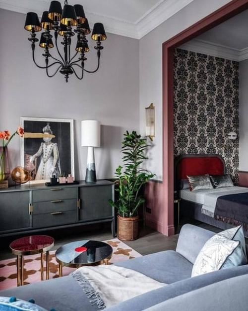 Маленькая квартира в красочной гамме в старом доходном доме в Москве (37 кв. 05