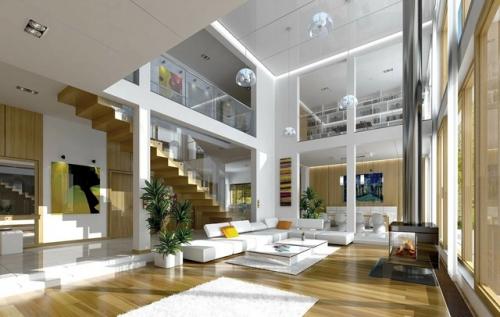 Эскизный проект двухэтажного дома с плоской крышей. 06