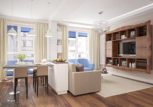 Дизайн квартиры - студии 46 кв. 03 Дизайн квартиры - студии 46 кв. 03