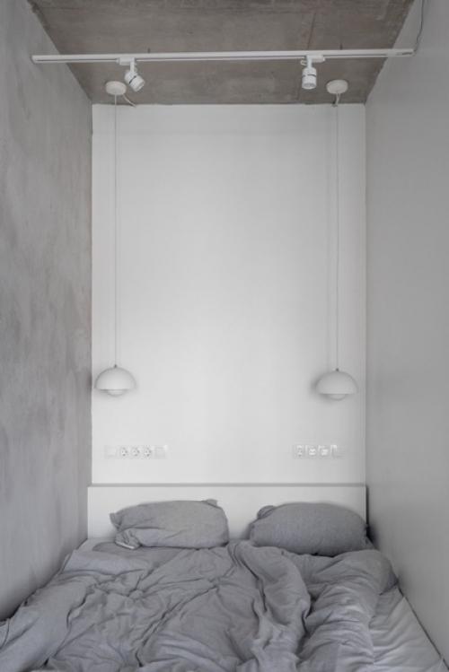 Аскетичный интерьер квартиры - студии 33 кв. 04