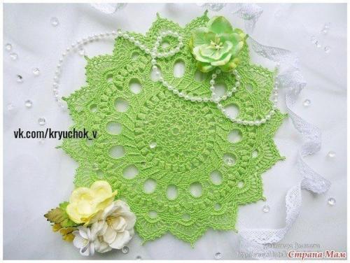 Описание вязания салфетки. 01