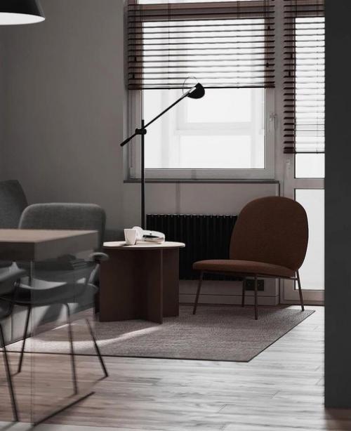 Красивый интерьер. В тёмных тонах. 06