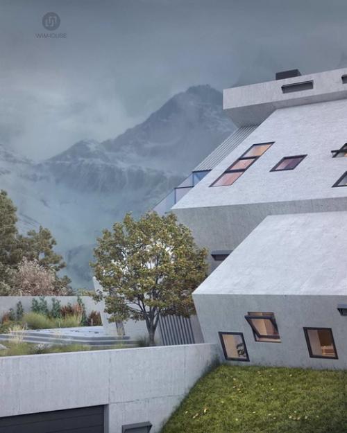 Концептуальный проект дома среди гор. 07