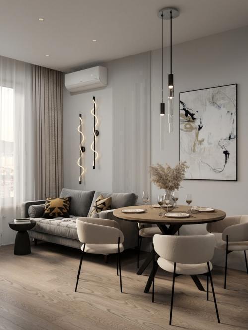 Проект 1-комнатной квартиры 42 м 2 в ЖК Holland Park в Москве. 02