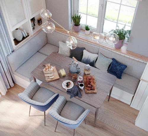 Двумя постами ранее, показывал вам гостиную в стиле американской классике, а тут у нас кухня с уютной обеденной зоной. 07