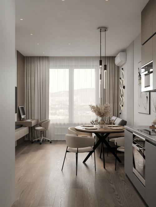 Проект 1-комнатной квартиры 42 м 2 в ЖК Holland Park в Москве. 03