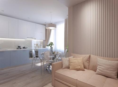 Пара ракурсов из одного проекта однокомнатной квартиры. 01