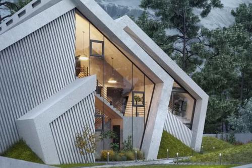 Концептуальный проект дома среди гор. 06