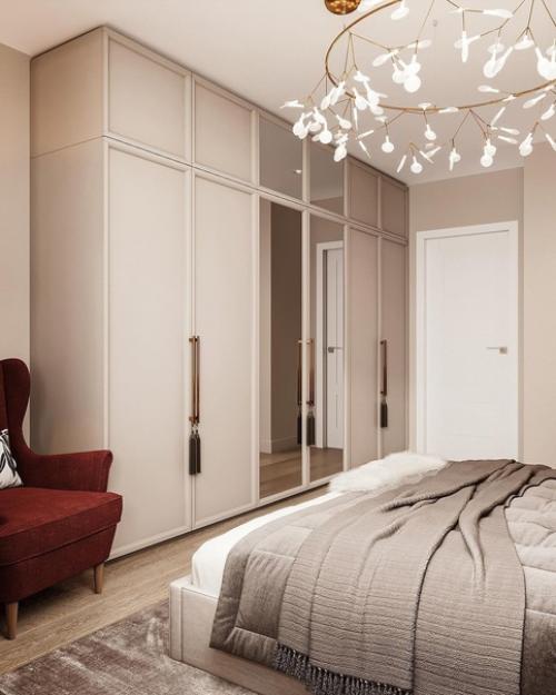 Интерьер спальни.  Глубокие шоколадные оттенки, мягкие текстуры и уютное освещение поможет как следует отдохнуть после рабочего дня. 03