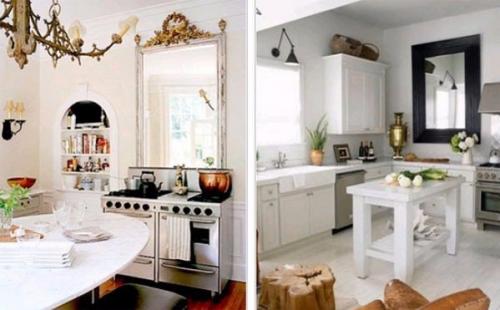 Как расположить зеркало на кухне? 02