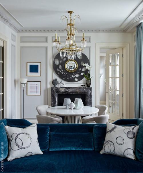 Современная классика в московской квартире собранной из двух Сталинок, общей площадью 130 кв. 02