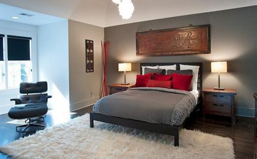 Сдержанная страсть: потрясающие спальни в красно - серой цветовой гамме. 07