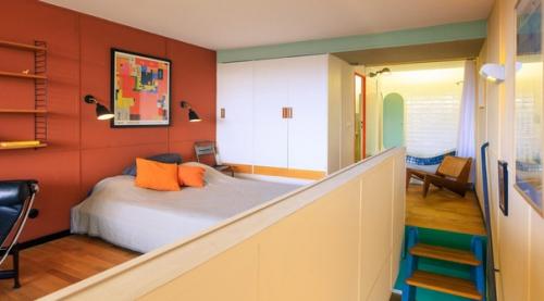 Архитектор и промышленный дизайнер Филипп мор восстановил интерьер ячейки в берлинской жилой единице по оригинальному плану Ле корбюзье. 04