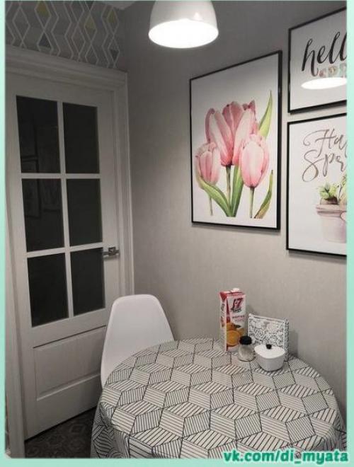 Небольшая кухня. Функциональная и уютная. 06