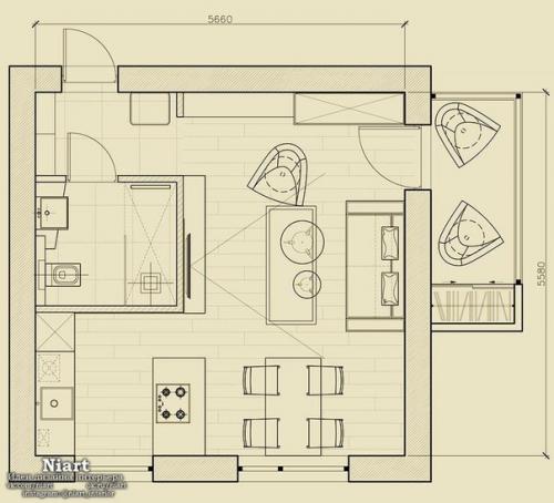 Дизайн квартиры 31 кв. 09