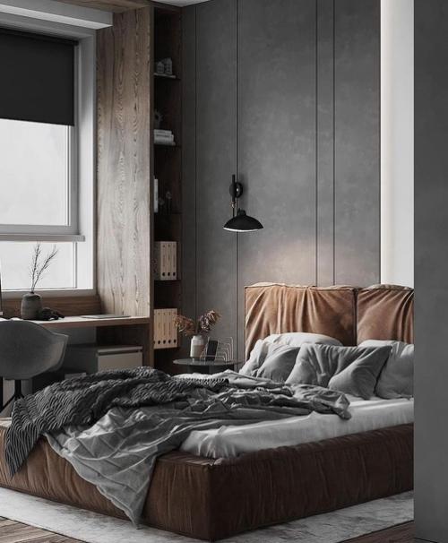 Красивый интерьер. В тёмных тонах. 07