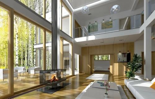 Эскизный проект двухэтажного дома с плоской крышей. 04