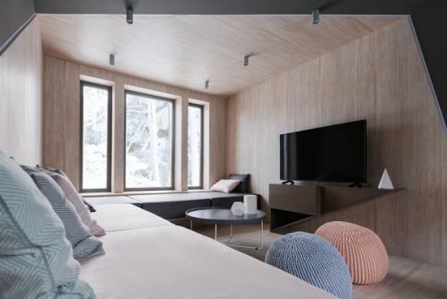 Асимметричная гостиная площадью 20 кв. 07