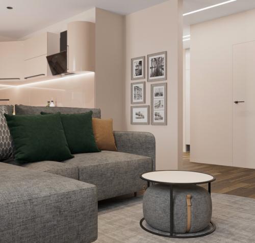 Кухня - гостиная по ул. эрвье, 21 кв. 06