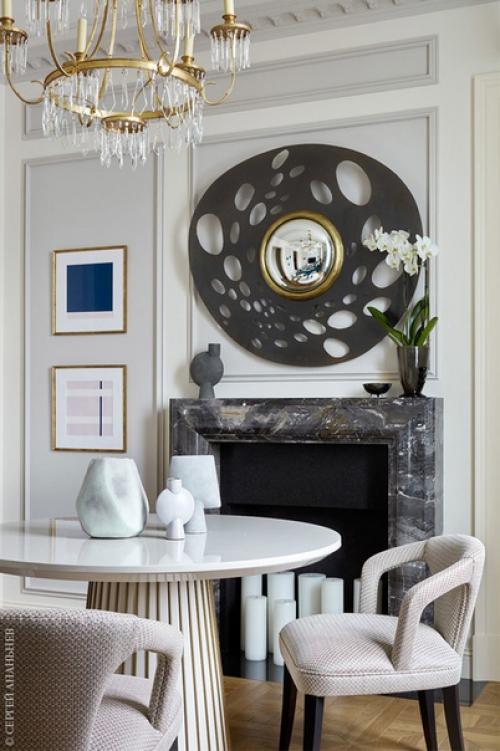 Современная классика в московской квартире собранной из двух Сталинок, общей площадью 130 кв. 04