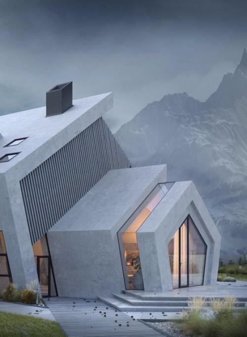 Концептуальный проект дома среди гор. 02