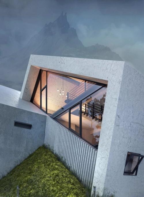 Концептуальный проект дома среди гор. 03