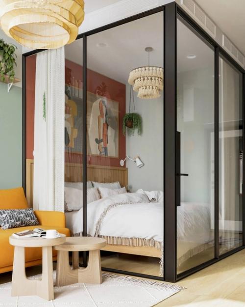 Яркий проект 1-комнатной квартиры 42 кв. 03