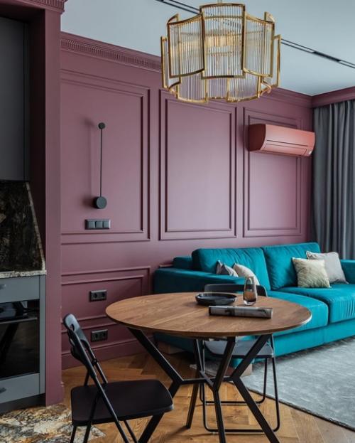 Реализованный интерьер кухни - гостиной. 02