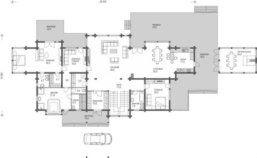 Шикарный загородный дом Palatsi от финской компании Honka. 01