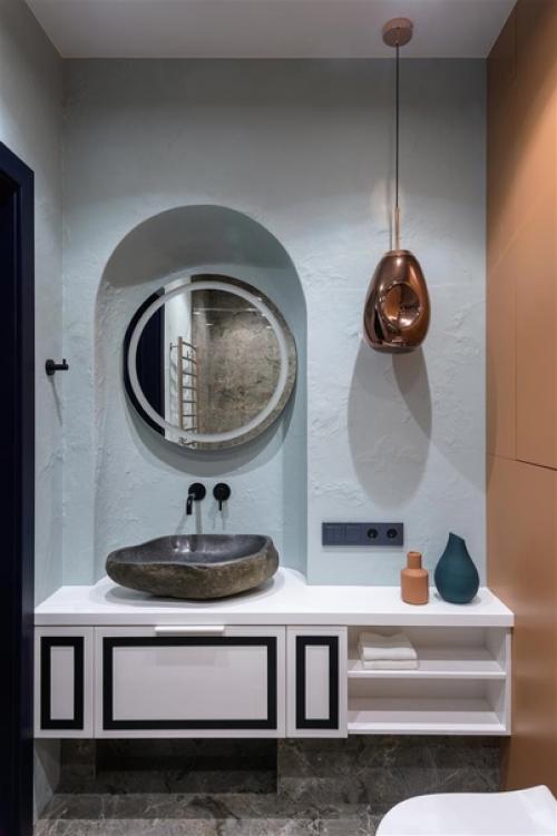 Овальная форма жилого комплекса планировку этой квартиры определила. 06