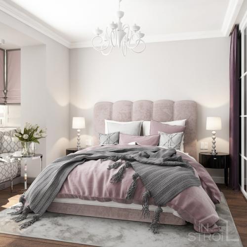 Дизайн интерьера однокомнатной квартиры, в которой удалось совместить две отдельные функциональные зоны, спальня и гостиная. 07