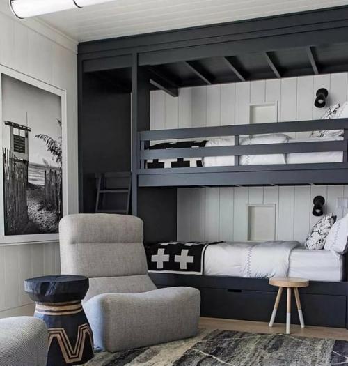 Варианты двухъярусной кровати в интерьере детской. 06